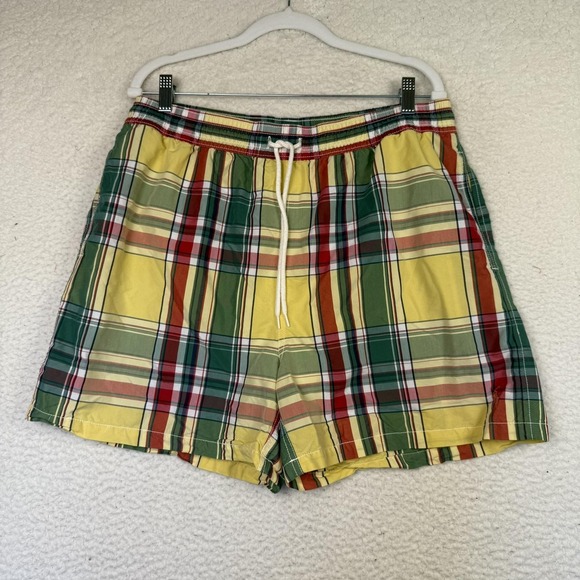 Polo Ralph Lauren Other - Polo Ralph Lauren Swim Trunks Mens XL Plaid Drawstring Mesh‎ Lined Bathing Suit